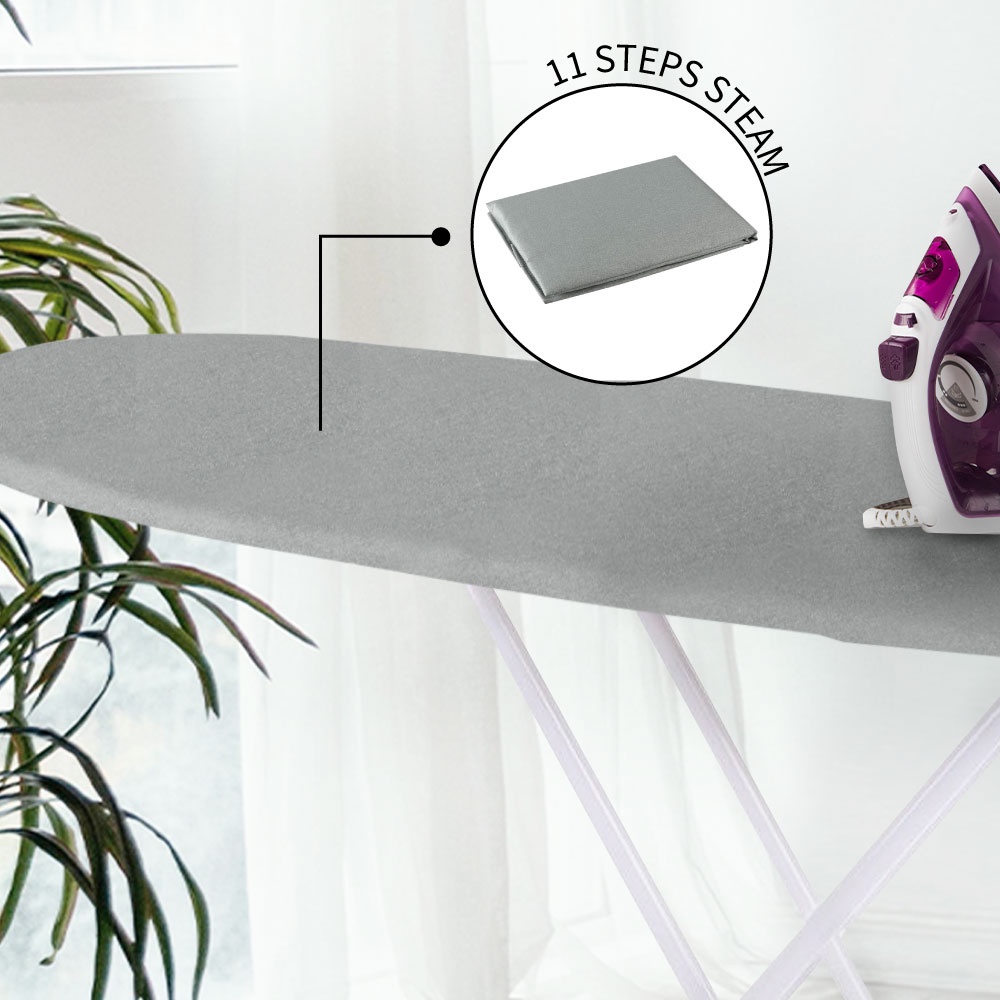 HomeBase PLIM Miếng lót bàn ủi bằng vải chống nóng dành cho bàn ủi 11 độ cao Thái Lan W110.5xH1xD51 cm màu xám