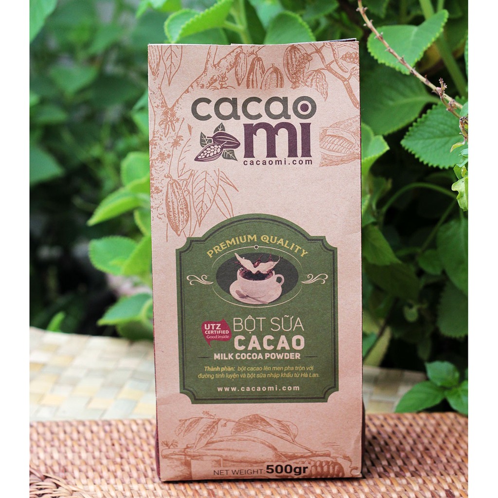 Bột ca cao sữa hoà tan 3in1 - Thức uống sô cô la đậm đà vị cacao nguyên chất - CACAOMI chuẩn xuất khẩu 500g