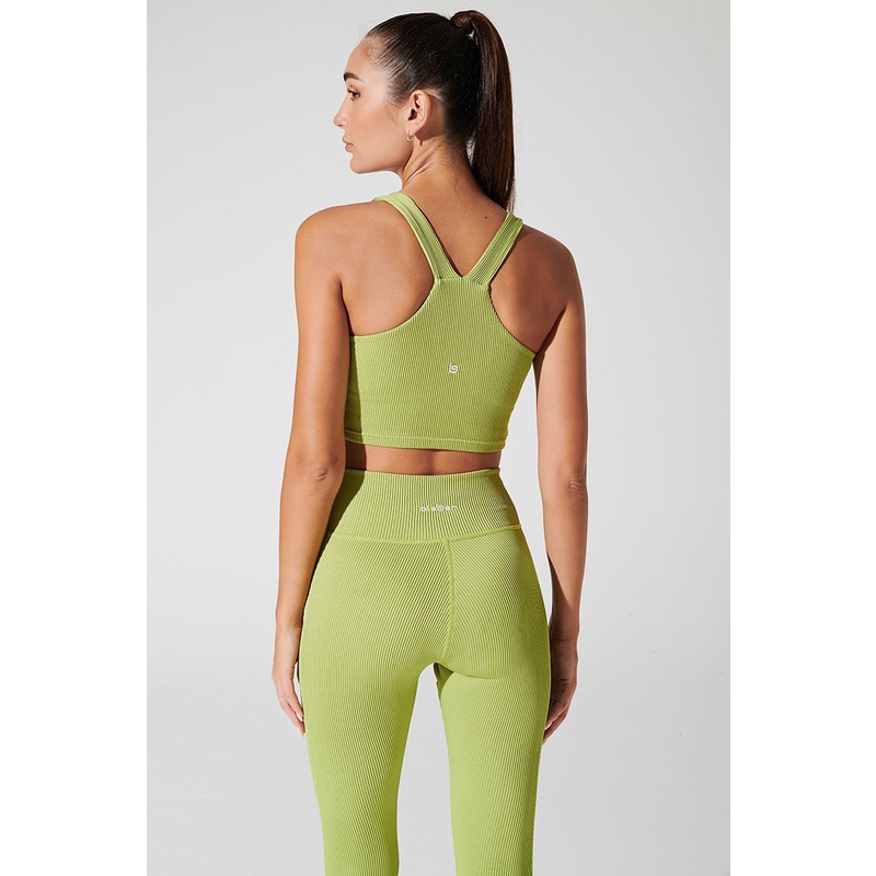 OLABEN Áo bra dáng dài yoga gym Hydra Tank Bra Green Smoke