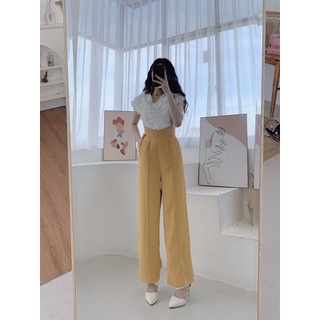 Quần yếm suông chun sau