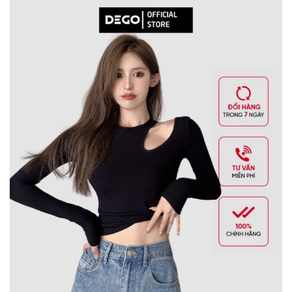 Áo body khoét vai nữ DEGO hàng cao cấp chất dày dặn
