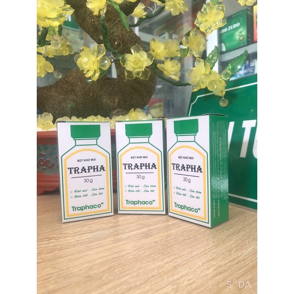 Bột Khử Mùi TRAPHA Khử Mùi Hôi Chân, Khử Mùi Hôi Nách Traphaco Lọ 30g