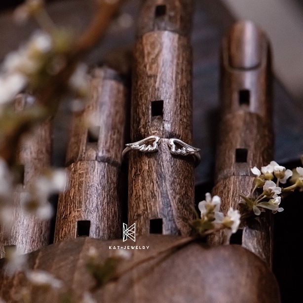 Nhẫn Bạc Nữ 925-Đôi Cánh Thiên Thần-Dạng Hở Dễ Dàng Điều Chỉnh Size-KaT Jewelry