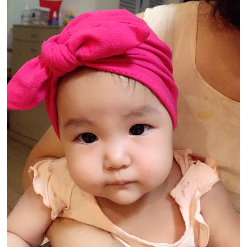 Mũ Turban mũ Trùm đầu Nơ Cho Bé Gái meomeomeomeo