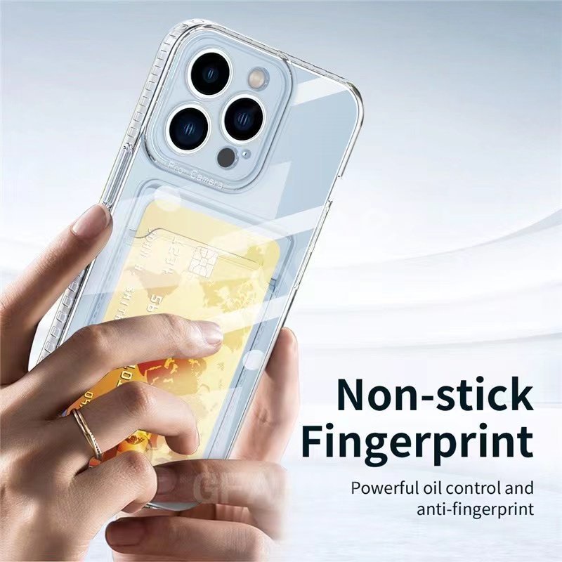 Ốp Điện Thoại Silicone TPU Mềm Trong Suốt Chống Sốc Có Ngăn Đựng Thẻ Cho Redmi Note 12 Pro Plus 4G 5G 2023