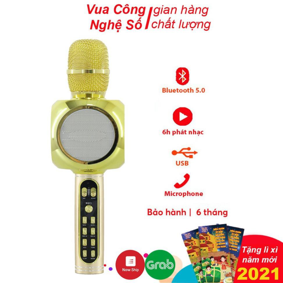 Hàng Chất Mic karaoke bluetooth ys91, loa kèm mic hỗ trợ thu âm bắt giọng tốt âm thanh lớn $