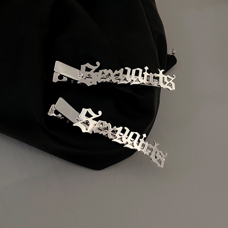 Kẹp tóc kim loại hình chữ cái phong cách Hàn Quốc