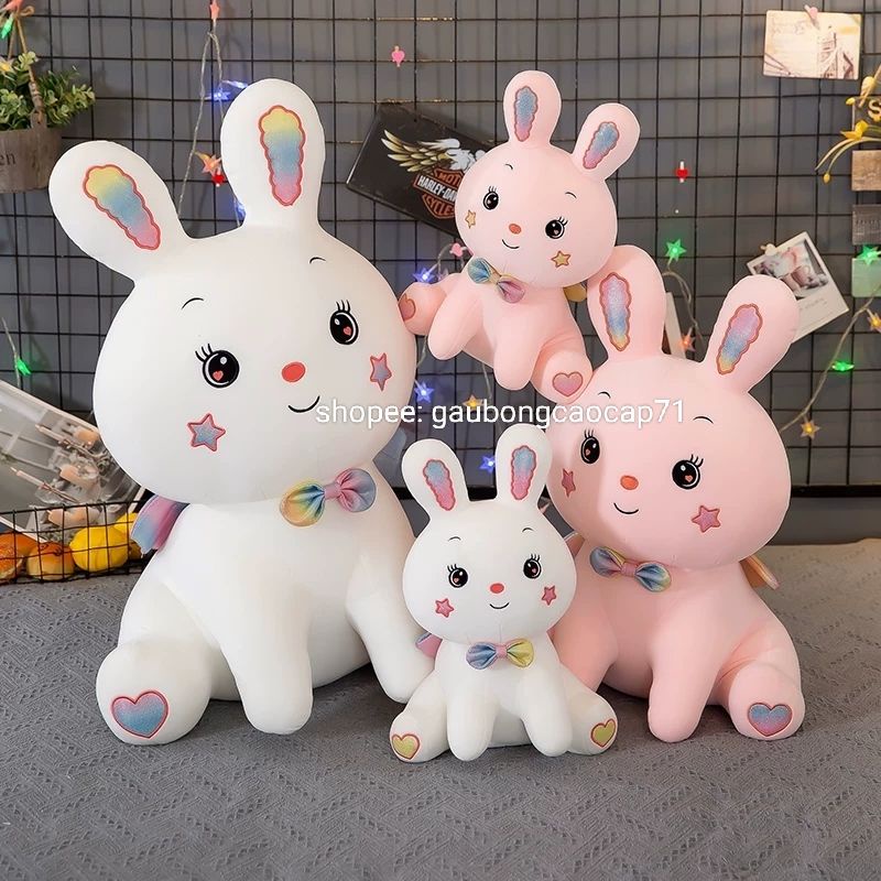 ❌ gấu bông Thỏ Hồng Nơ Lấp Lánh 50cm, thú nhồi bông Đồ chơi quà tặng