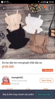 Áo hai dây len mongtoghi thắt dây eo