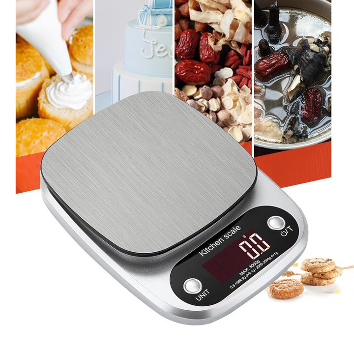 Cân tiểu li nhà bếp 3kg 5kg 10kg siêu chính xác màn hình LCD