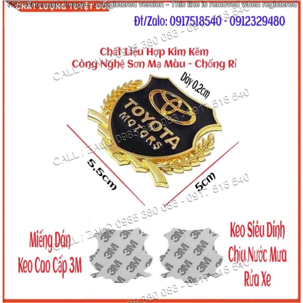 Logo Bông Lúa Theo Hãng Xe: Honda, Toyota, VIP, Mazda, Ford, Mercedes, Huyndai ... Thép Không Gỉ Mạ Màu Ảnh thật Sp