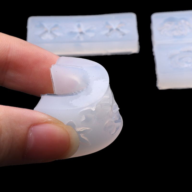 Sa Set 4 Khuôn Silicon Trong Suốt Hình Hoa Làm Trang Sức DIY