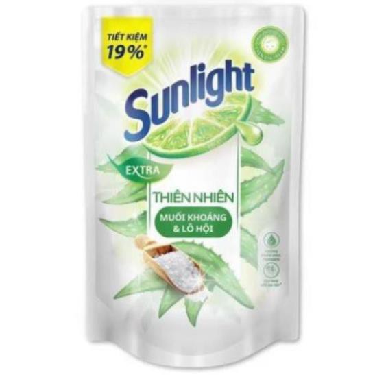 SUNLIGHT Nước Rửa Chén 750g dạng túi Matcha Trà Xanh Nhật , Muối Khoáng Lô Hội TrắngThiên Nhiên 750 g - uri1