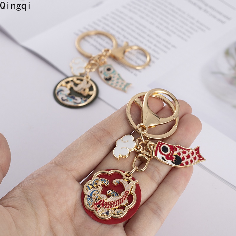Móc chìa khóa Miss Zoe hình cá koi may mắn nhiều kiểu tùy chọn phong cách dễ thương