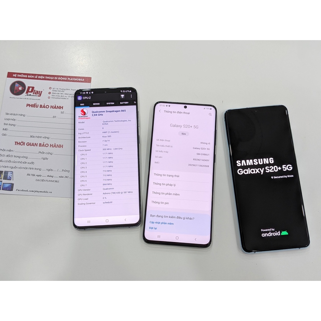 Điện Thoại Samsung Galaxy S20 Plus 5G 2 sim Bản CPU Snap865 mạnh mẽ , Màn 120HZ || Bản Ram 12GB  Tại Playmobile