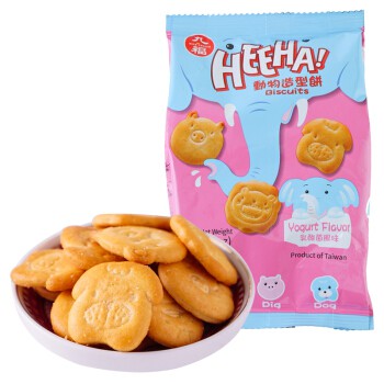 (3 vị) Bánh quy hình thú Heeha gói 60gr