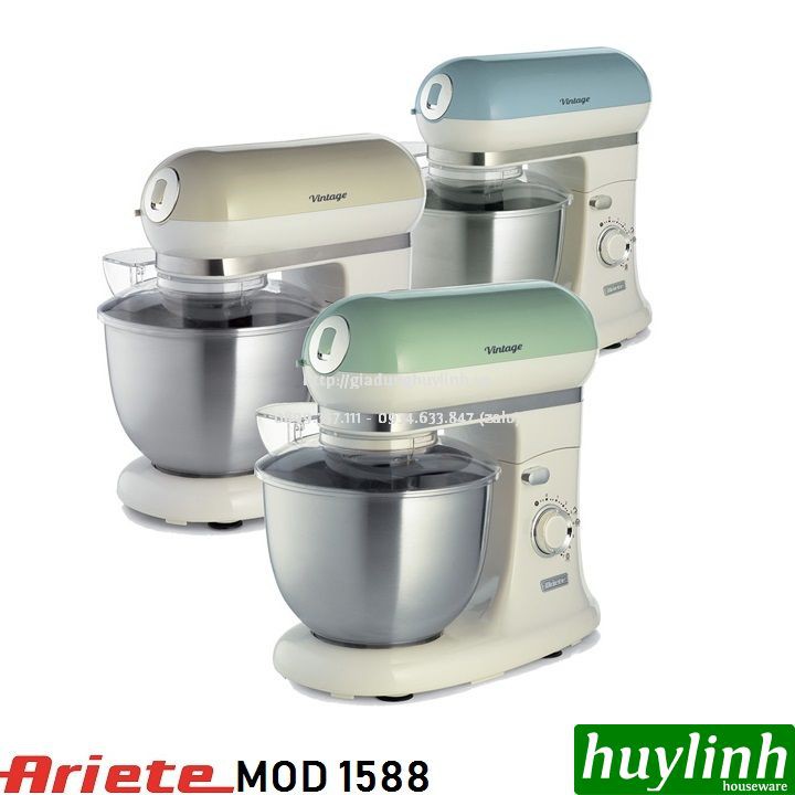 [Mã 267ELSALE1 giảm 5% đơn 3TR] Máy đánh bột Ariete MOD 1588 - 5.5 lít - 2400W - BH 24 tháng