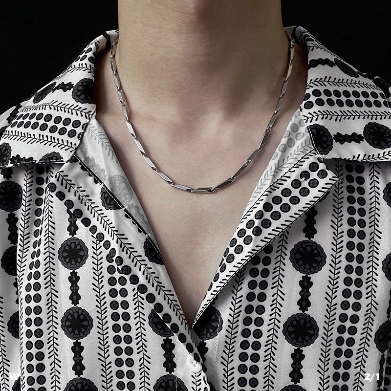 Dây Chuyền Nam Vòng Cổ Nam Xích Trơn Phụ Kiện Thời Trang Unisex Đơn Giản Cá Tính Titan Không Rỉ Gudi Studio
