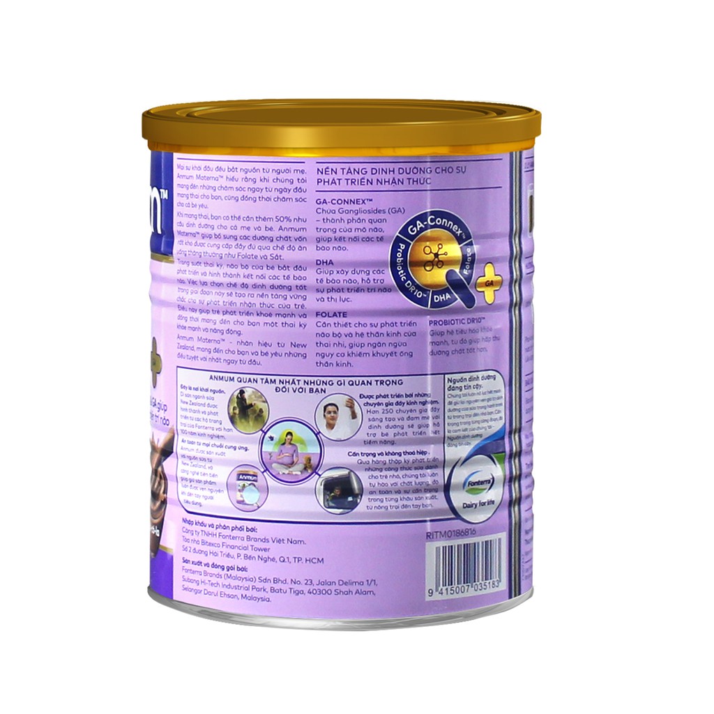 Sữa Bột dành cho phụ nữ mang thai và cho con bú Anmum Materna Vị Sô-cô-la 400g