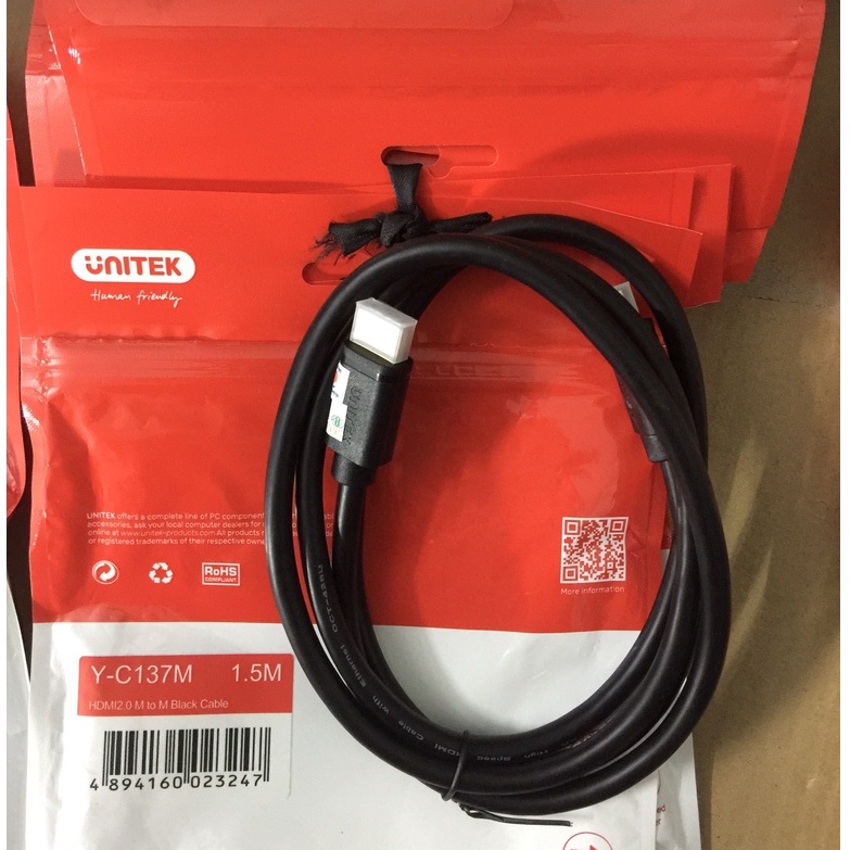 SẴN SG_ Cáp HDMI UNITEK Ultra 4K 1M5/ 2M/ 3M/ 5M- Chính Hãng UNITEK, Full Box, Bảo Hành 12 Tháng