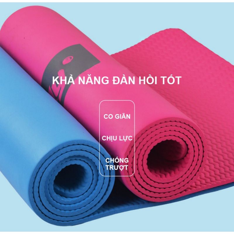 Thảm tập Yoga Gym chống trơn trượt 8mm ,miếng tập Yoga Gym thể dục tại nhà