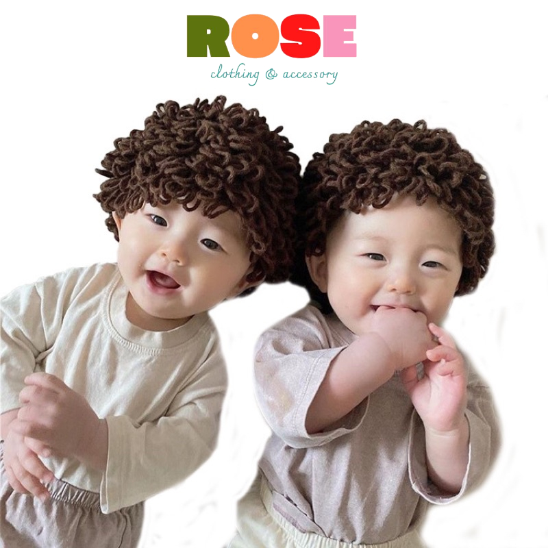 Mũ xù/ mũ len tóc ngắn siêu hot cho bé