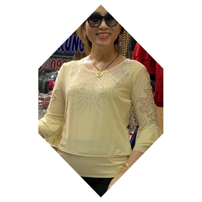 Áo thun voan trung niên kim sa cao cấp