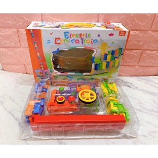 Đồ chơi xe lửa thông minh thả domino tự động