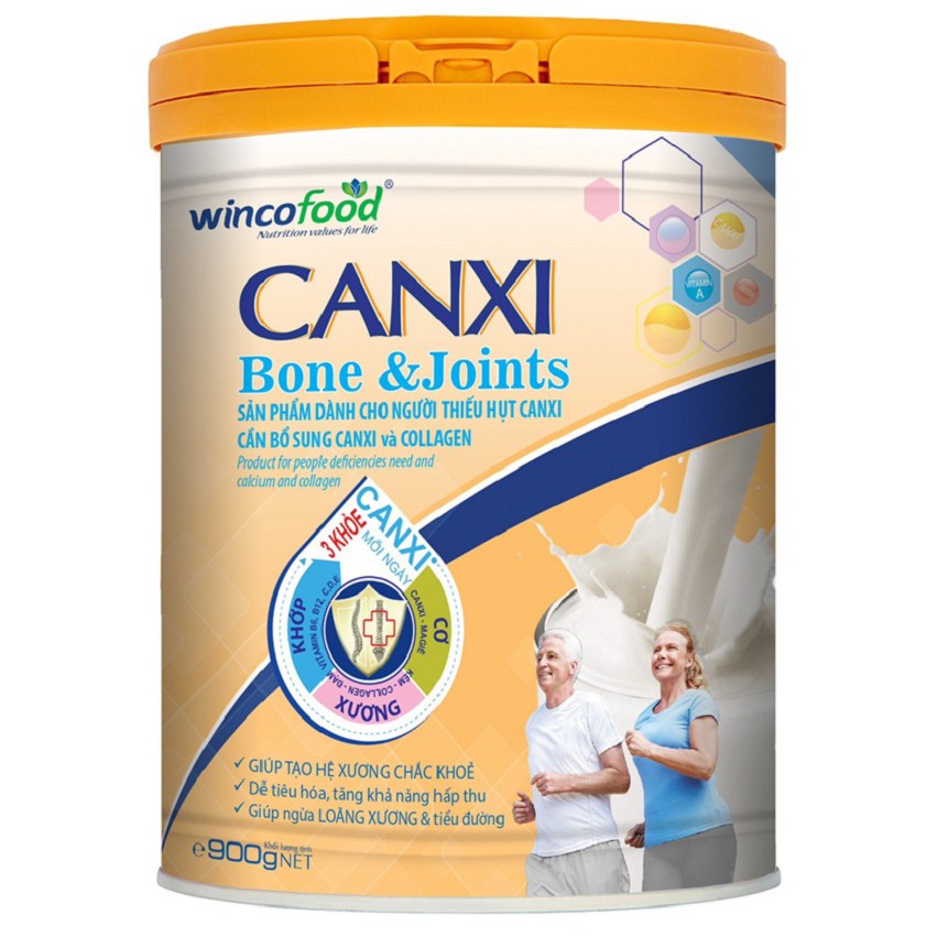 Sữa bột Wincofood Canxi bone & joints 900G: Bổ sung Canxi và Collagen tốt cho cơ xương khớp