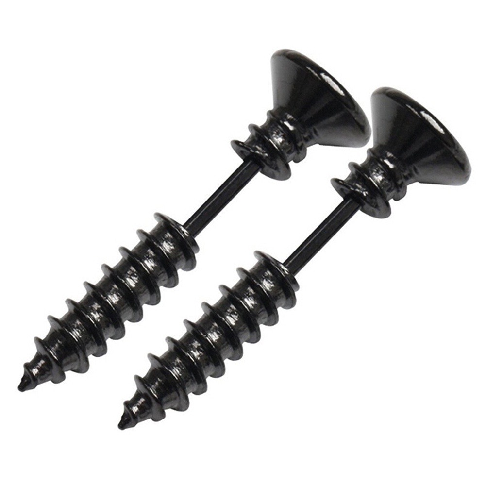 Đôi khuyên tai kim loại hình đinh vít thời trang Unisex