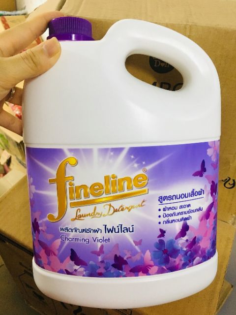 Combo 2 can nước giặt xã fineline 3000ml - màu Tím Thái Lan