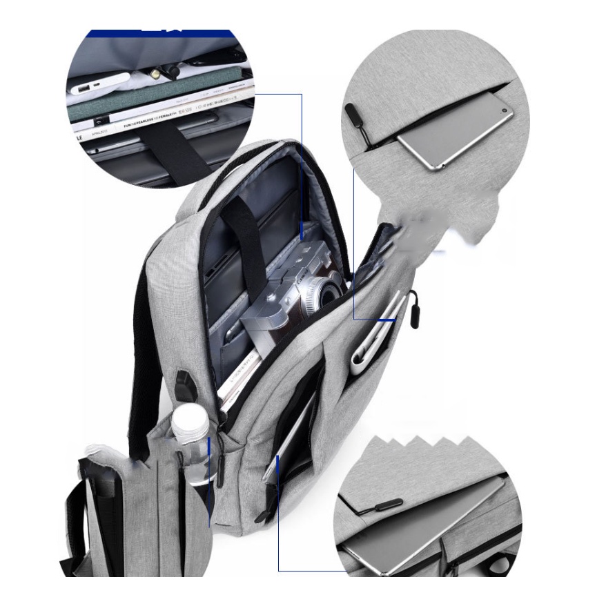 Balo laptop 17.3 inh đa chức năng cao cấp phong cách mới