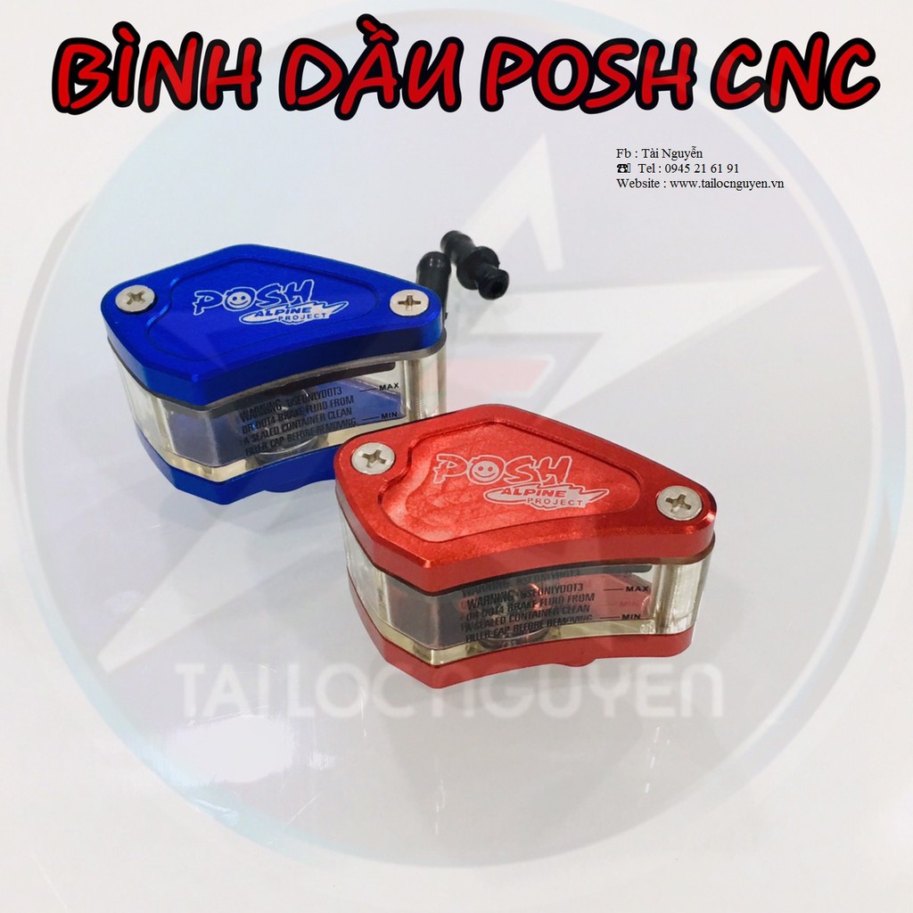 [SALE] BÌNH DẦU POSH CNC GẮN XE MÁY KIỂU GIỌT NƯỚC