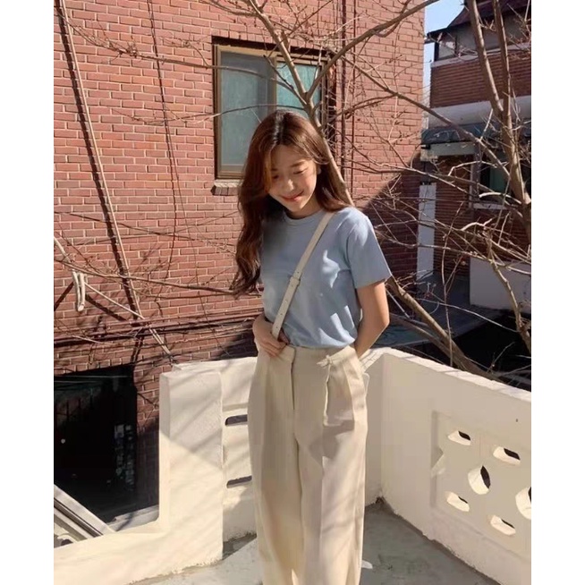 Áo Phông Trơn Nhiều Màu Dáng Rộng Cotton Thấm Hút Co Giãn | BigBuy360 - bigbuy360.vn