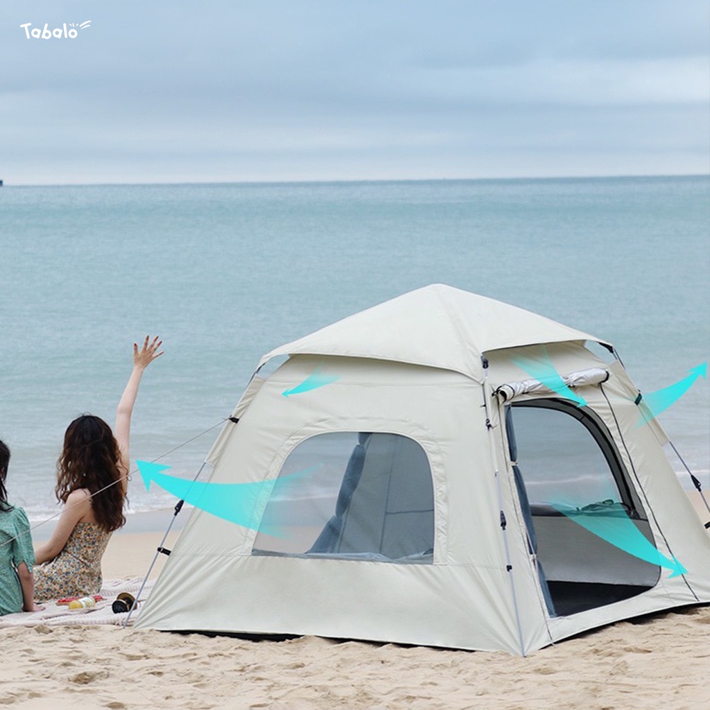 Lều Cắm Trại Tự Bung Tabalo Cabin Tent, Lều Dã Ngoại Tự Động 3-4 Người