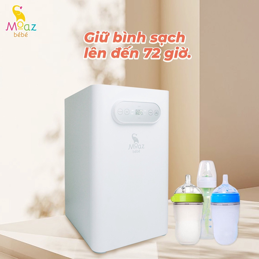 Máy rửa bình sữa cho bé Moaz Bebe Mb035 , máy tiệt trùng sấy khô hơi nước - Monnie Kids