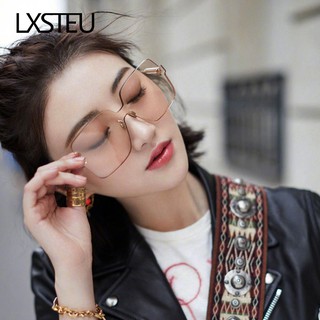 MẮT KÍNH SIÊU CẤP THỜI TRANG NỮ MẮT VUÔNG KHÔNG VIỀN GỌNG KIM LOẠI MÀU CỰC SANG