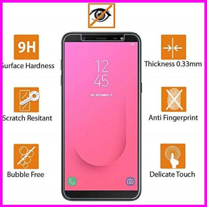 Kính cường lực samsung A8 2018 / A8 Plus Kính trong suốt mài cạnh tặng kèm khăn lau.