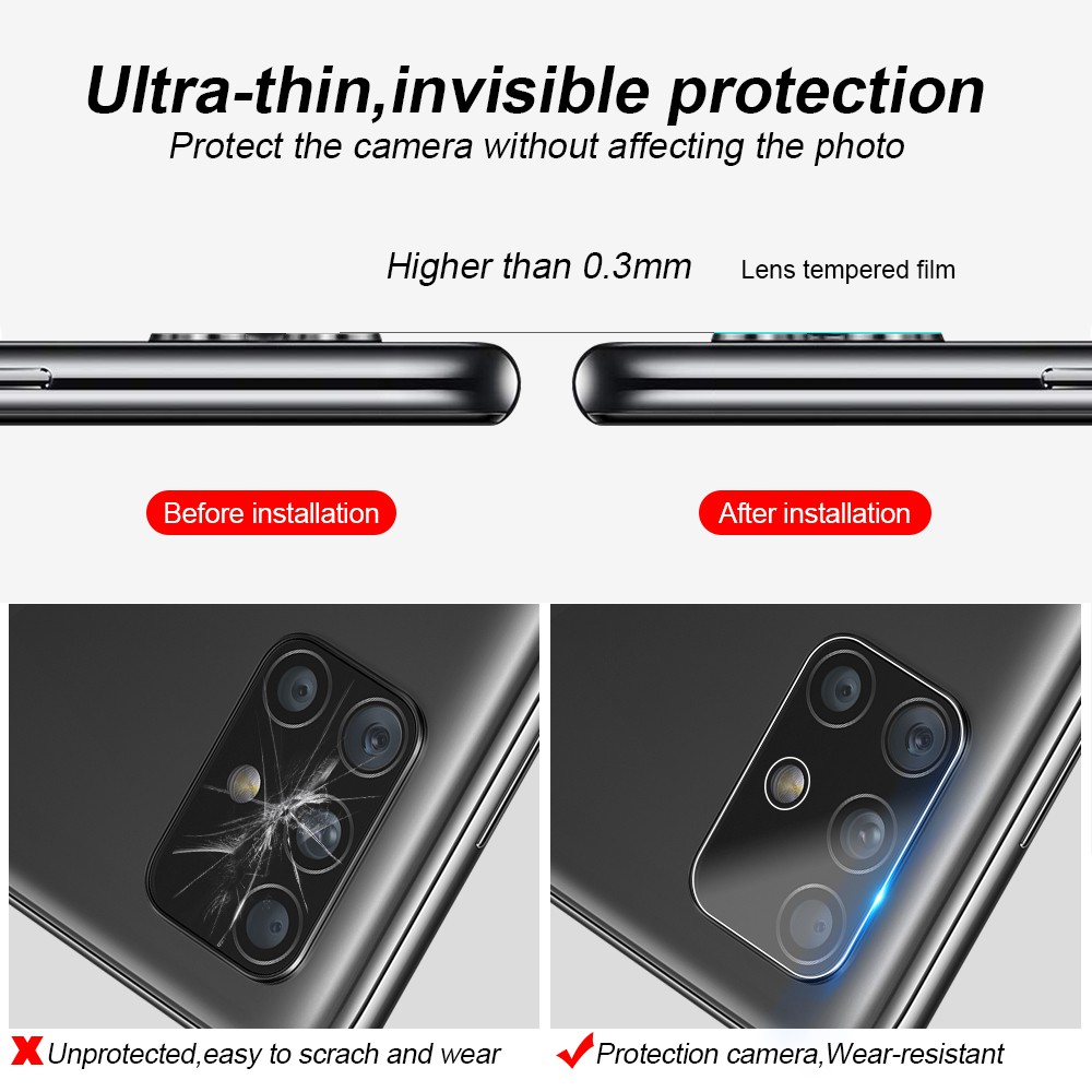 Kính cường lực camera cho Samsung Galaxy A10s/A20s/A30s/A50s/A21s/A10/A20/A30/A50/A70/A80/A01/A11/A31/A51/A71/M10/11/21