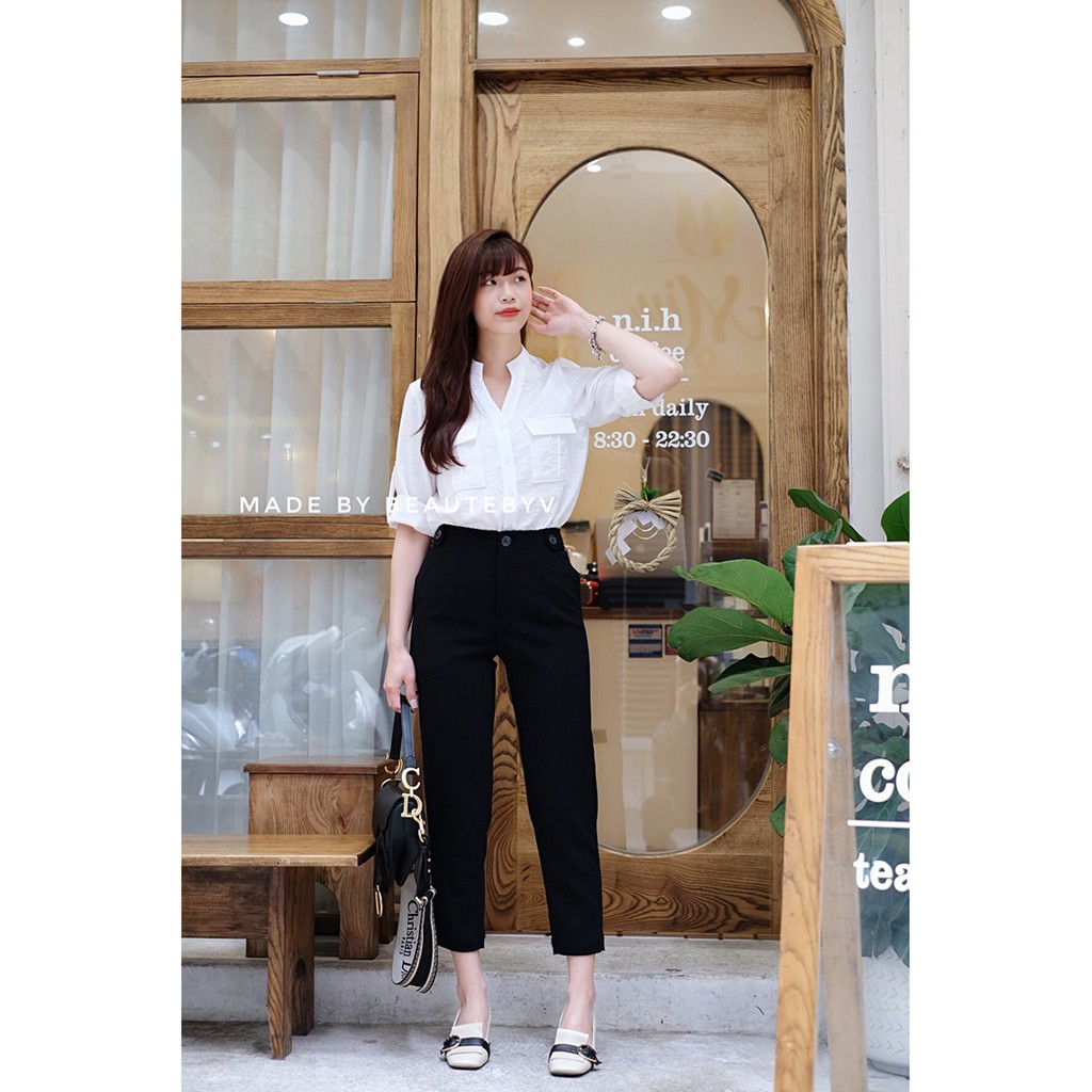 BEAUTEBYV - Áo cổ tàu túi ốp | BigBuy360 - bigbuy360.vn