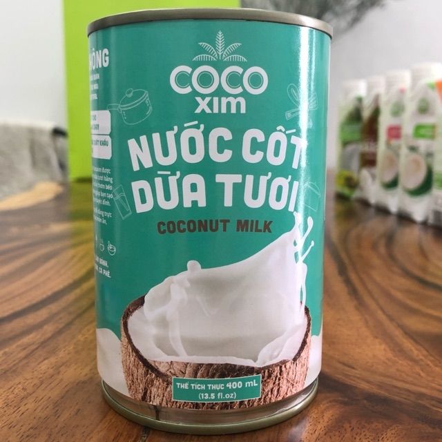 (Keto) Nước cốt dừa tươi Coco xim 400ml (uống ngay thơm ngon)