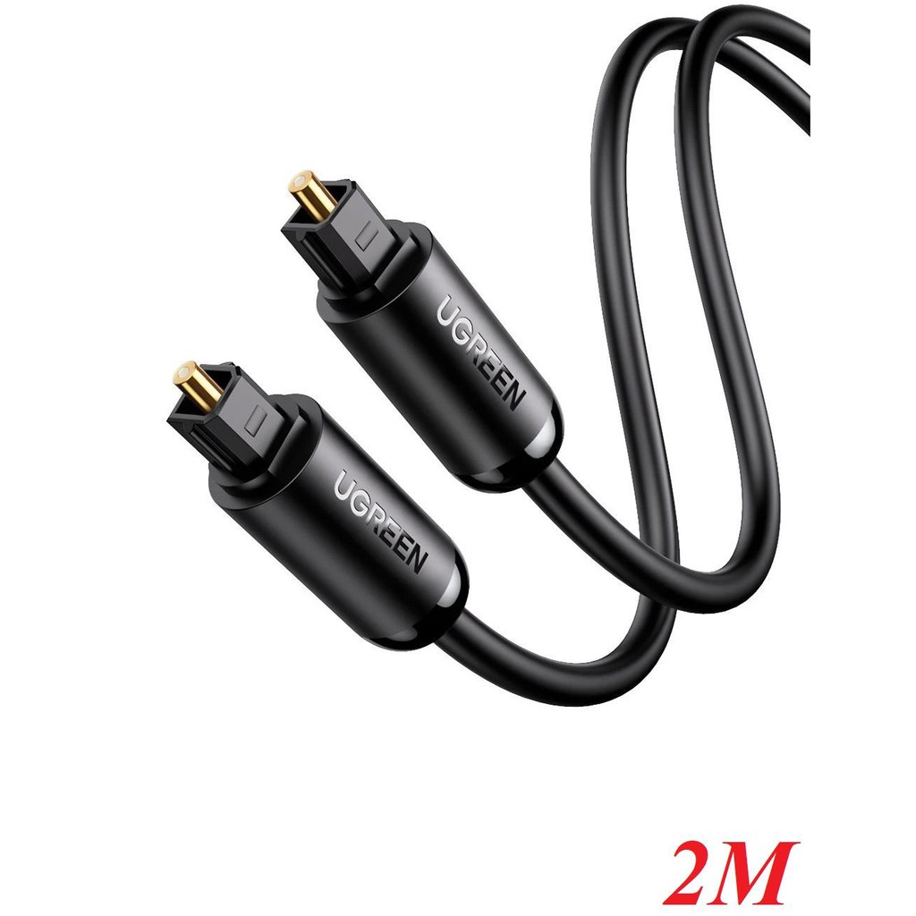 Ugreen 70892 2M Cáp quang âm thanh Toslink Optical Male To Male Audio Cable AV122