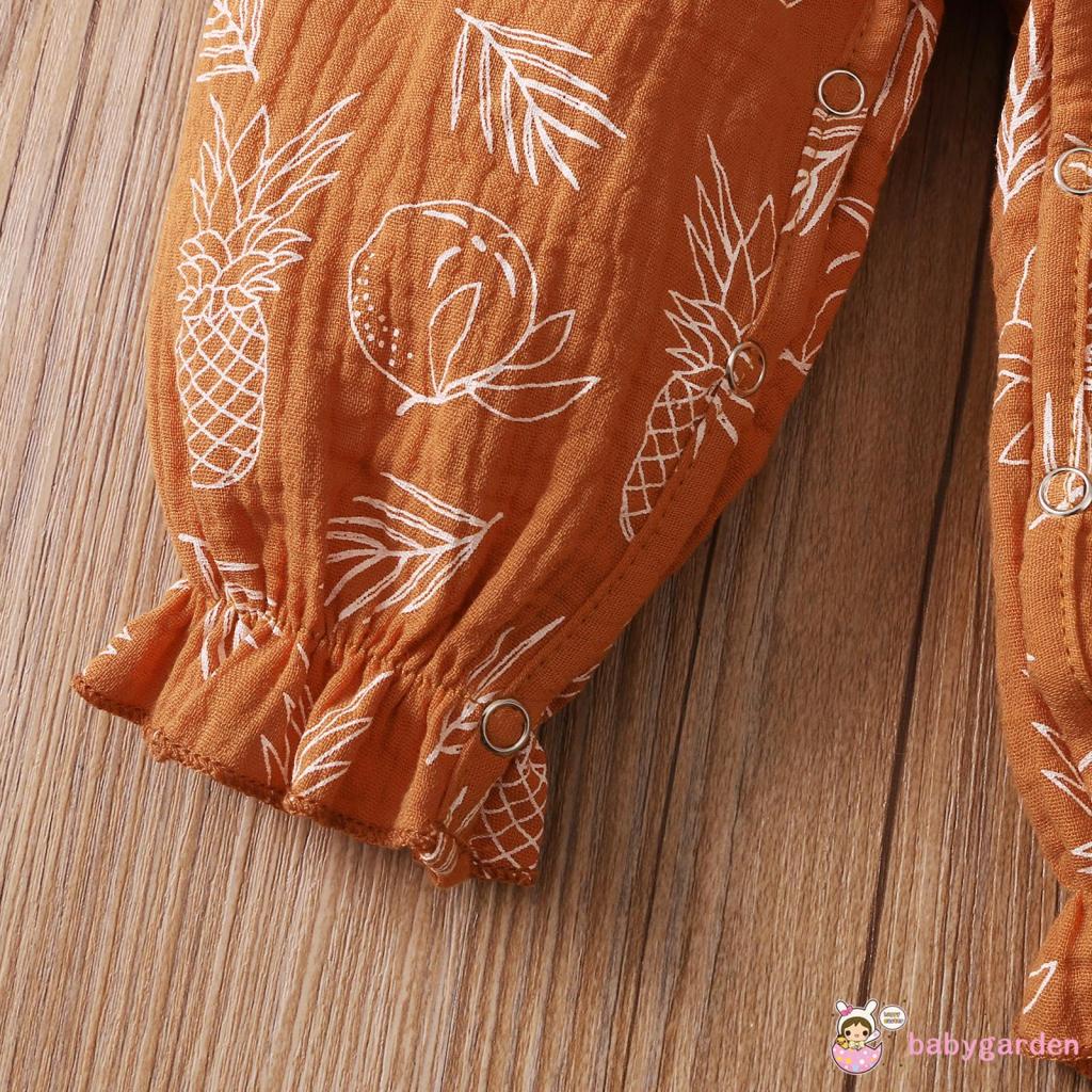 Bộ Áo Liền Quần Không Tay In Hình Quả Dứa Dành Cho Bé Gái 0 Đến 18 Tháng Tuổi