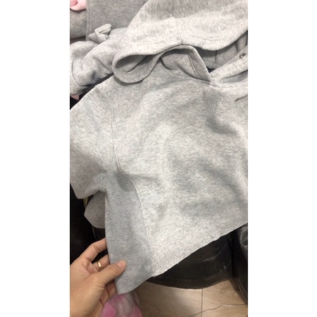 áo croptop nữ phối mũ dài tay hàng xuất dư chất nỉ bông đẹp | BigBuy360 - bigbuy360.vn