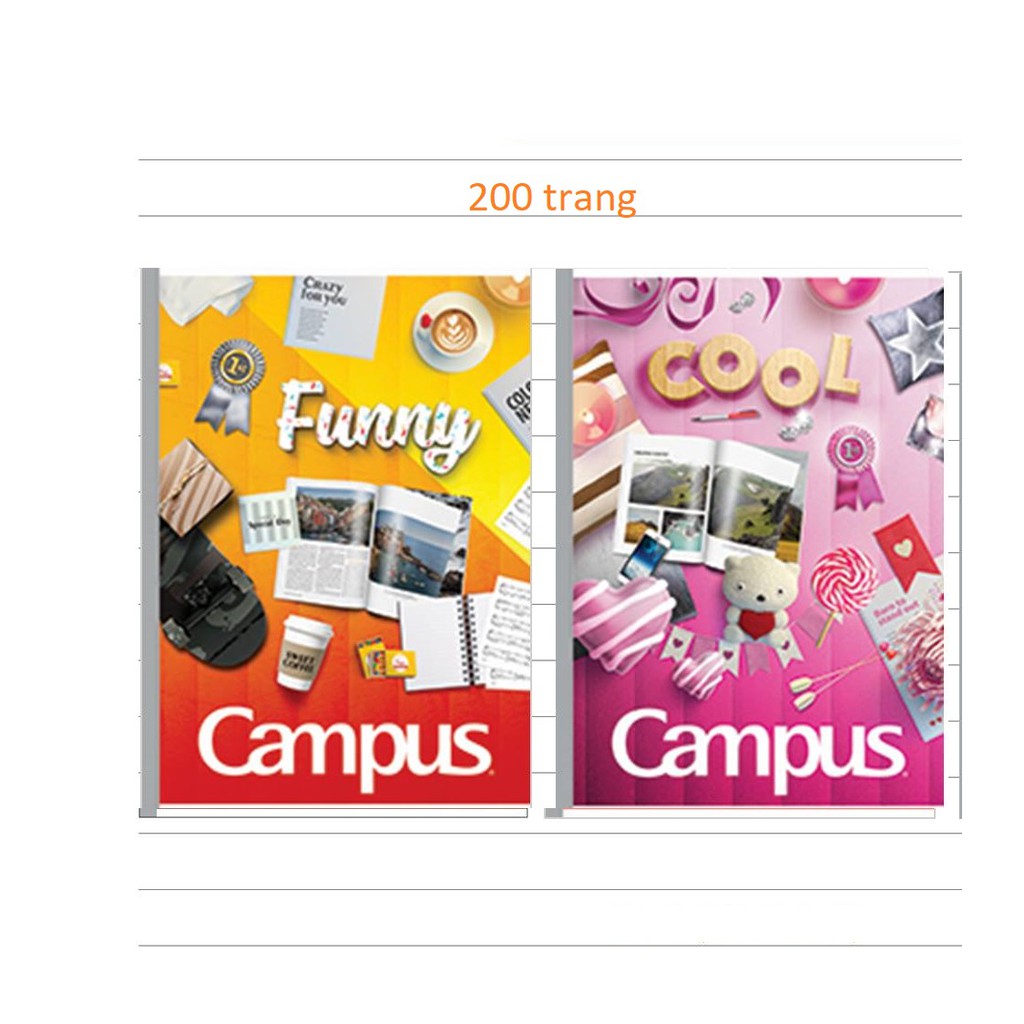 Vở CAMPUS kẻ ngang 80, 120, 200 tr GIFT, tập kẻ ngang GIFT - Soleil Home