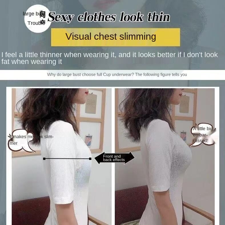 Áo ngực không dây cúp lớn 3/4 Áo ngực mềm mại, thoáng khí và thoải mái