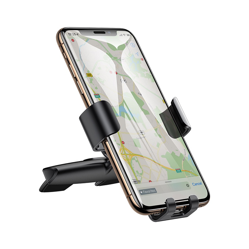 Bộ đế giữ điện thoại khóa tự động dùng cho xe hơi Baseus Metal Age Gravity Car Mount LV229（CD Version- Gắn khe CD)