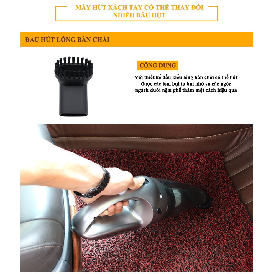 Máy Hút Bụi Xách Tay Sạc Pin Công Suất Mạnh Dùng Cho Xe Hơi | BigBuy360 - bigbuy360.vn