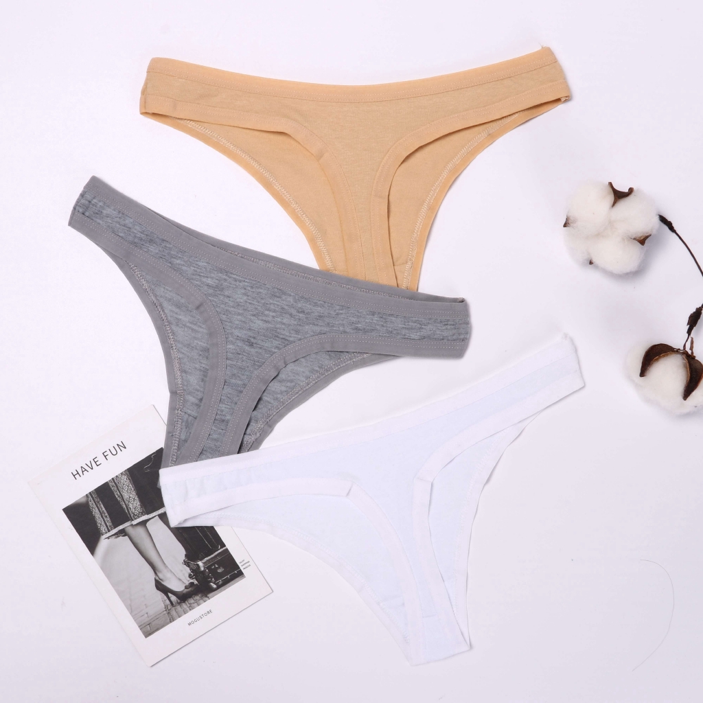 Quần Lót Cotton Một Màu Quyến Rũ Cho Nữ