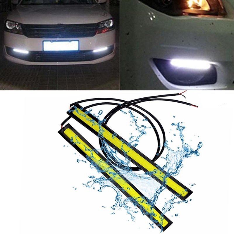 2 cái siêu rõ ràng 17cm led cob led drl đèn sương mù cho ô tô đèn chạy ban ngày cho ánh sáng thanh 12v 6500k đèn phong cách ô tô